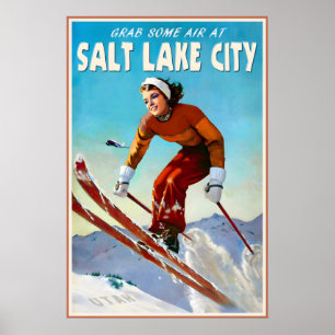 Salt Lake City Utah Marilyn Monroe Reiseplakat Poster