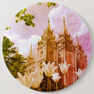 Salt Lake City, Utah Mormon Temple Button