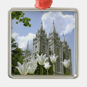 Salt Lake City, Utah, mormonischer Tempel Silbernes Ornament