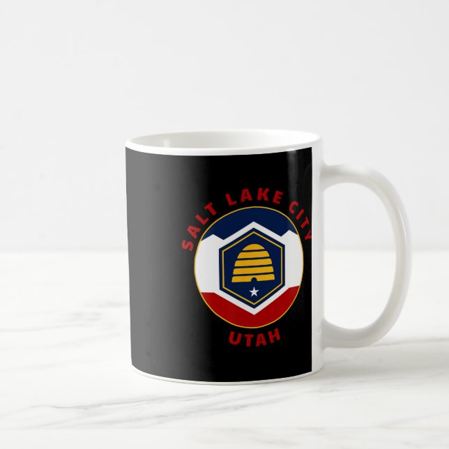 Salt Lake City Utah New Ut Flag Beehive Vacation S Kaffeetasse (Rechts)