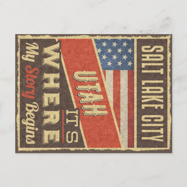 Salt Lake City Utah Postkarte (Vorderseite)