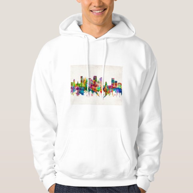 Salt Lake City Utah Skyline Hoodie (Vorderseite)