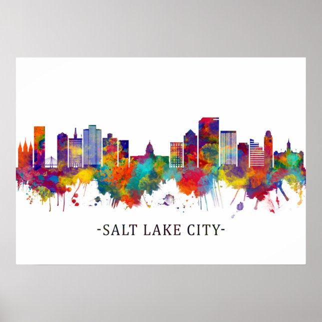Salt Lake City Utah Skyline Poster (Vorne)