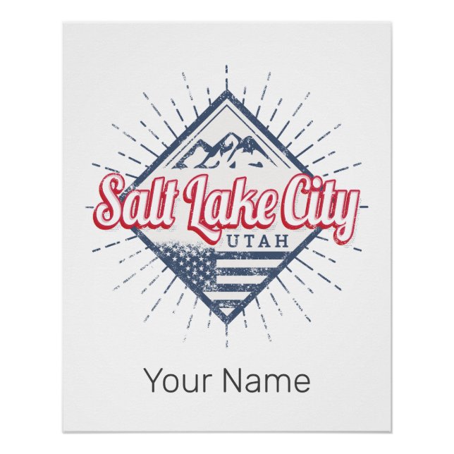 Salt Lake City Utah United Staaten Mountains USA Poster (Vorderseite)