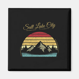 Salt Lake City Utah - Vintage Wandern Outdoor Natu Magnet