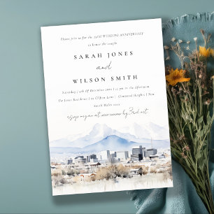 Salt Lake City Utah Watercolor Hochzeitstag Einladung