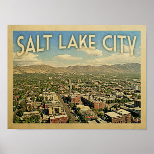 Salt Lake City Vintage Reiseplakat Poster