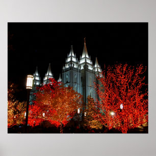 Salt Lake LDS Tempel Salzsee Utah Poster