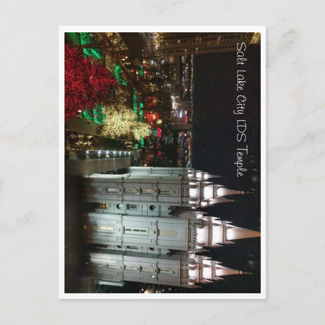 Salt Lake LDS Tempel Square Postkarte (Vorderseite)