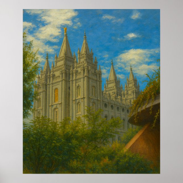 Salt Lake Temple Gemälde #2™ LDS Poster (Vorne)