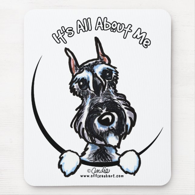 Salt Pepper Schnauzer IAAM Mousepad (Vorne)