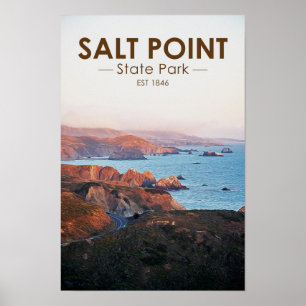 Salt Point State Park Kalifornien Aquarell Poster