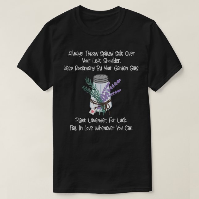 Salt Rosemary Lavender Liebe Praxismagie Inspir T-Shirt (Design vorne)
