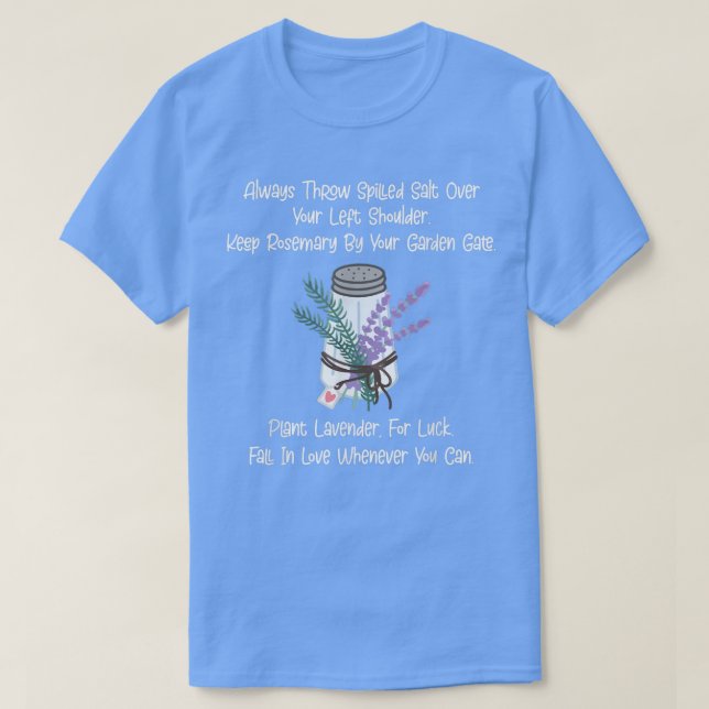 Salt Rosemary Lavender Love Practical Magic Inspir T-Shirt (Design vorne)