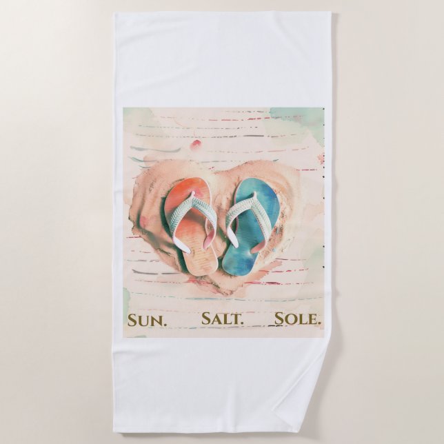 Salt Sun Sole Beach Towel Strandtuch (Vorderseite)