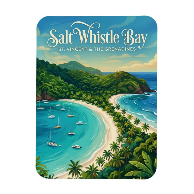 Salt Whistle Bay St. Vincent & Grenadinen Magnet (Vertikal)
