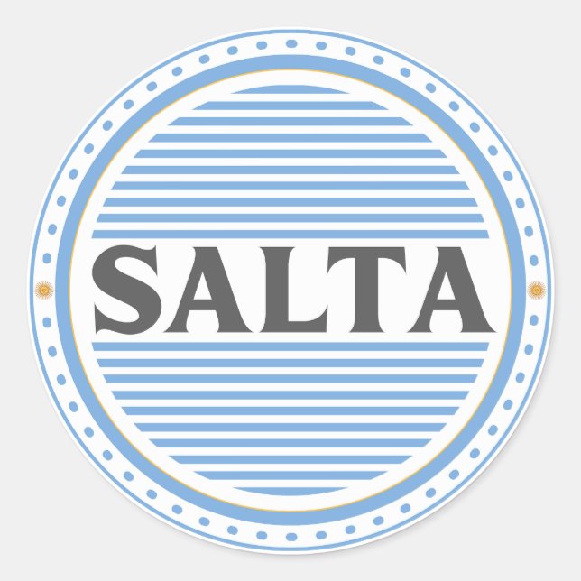 Salta City Pride Emblem – Argentine Identity Runder Aufkleber (Vorderseite)