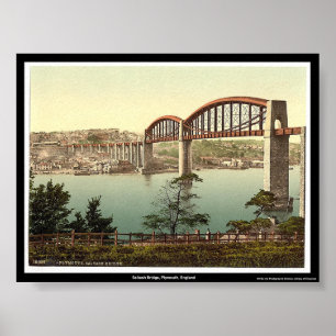 Saltash Bridge, Plymouth, England Poster
