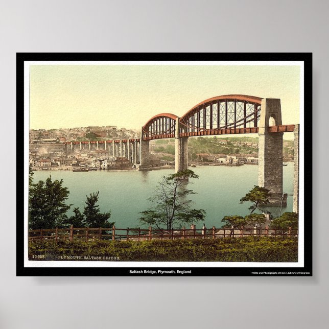 Saltash Bridge, Plymouth, England Poster (Vorne)