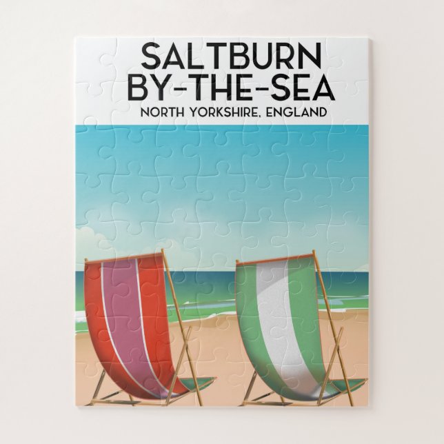 Saltburn-by-the-Sea Vintage Poster. Puzzle (Vertikal)
