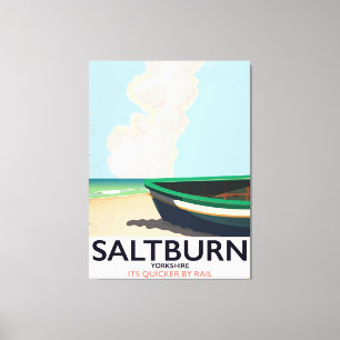Saltburn - Yorkshire Vintage Reiseplakat. Leinwanddruck
