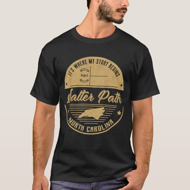 Salter Path North Carolina Hier betet meine Geschi T-Shirt (Vorderseite)