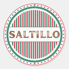 Saltillo City Pride Emblem – Mexican Identity Runder Aufkleber