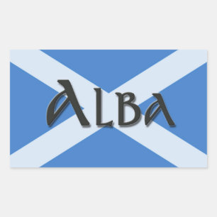 Saltire alba rechteckiger aufkleber