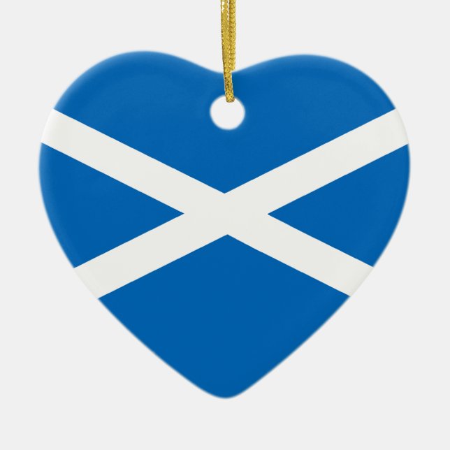 Saltire Flagge von Schottland Keramik Ornament (Vorne)
