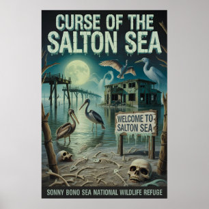 Salton Sea Heilloses Wüsten-Wildschutzgebiet Gothi Poster