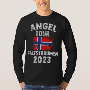 Salttraumen 2023 Angel Tour nach Norwegen mit Flag T-Shirt