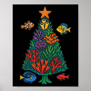 Saltwater Aquarium Weihnachtsbaum 1 Poster