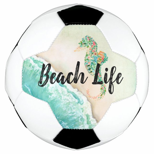 Saltwater Beach Life Seepferd Fußball (Vorderseite)