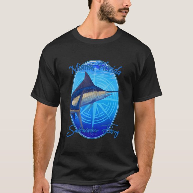 Saltwater Fishing Miami Florida Offshore Fish T-Shirt (Vorderseite)