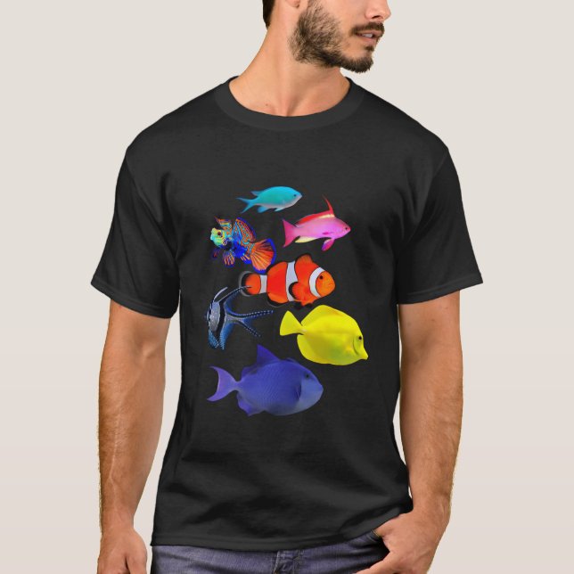 Saltwater Reef Fisch Ozean Fisch Mandarin Goby Yel T-Shirt (Vorderseite)