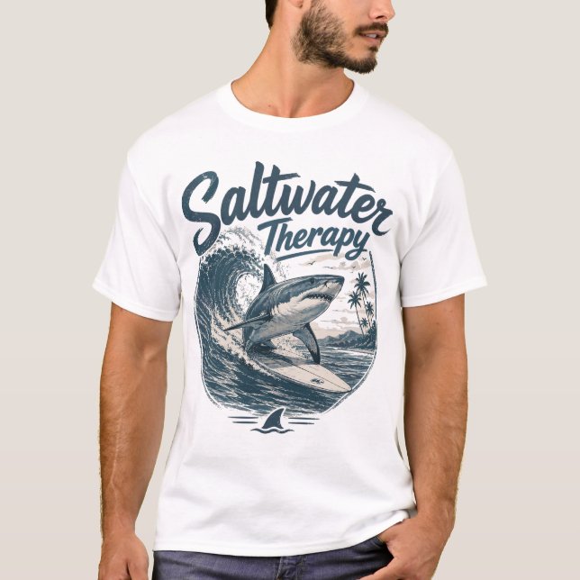 Saltwater Therapy Surfwave T-Shirt (Vorderseite)
