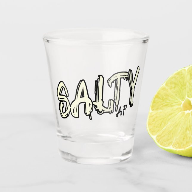 Salty AF Logo remains the same as it's a proper no Schnapsglas (Vorderseite)