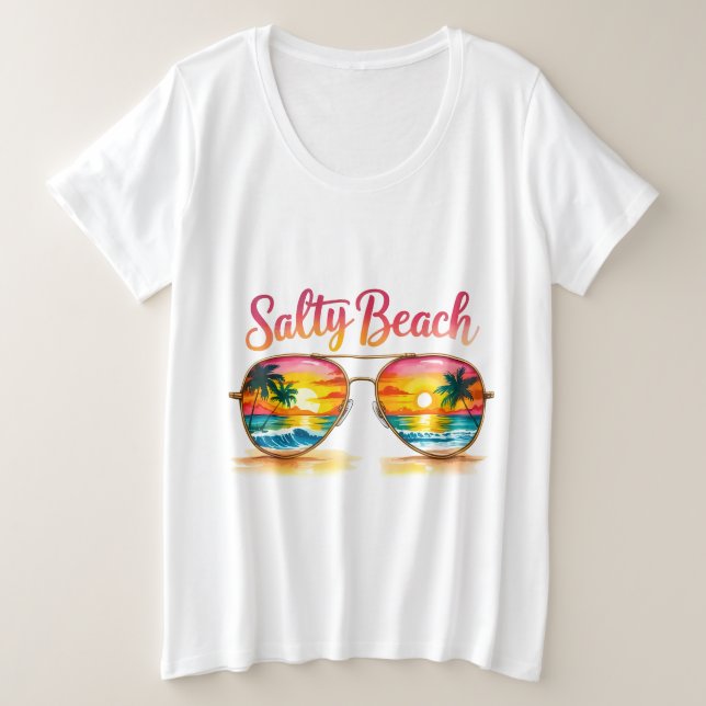Salty Beach  Große Größe T-Shirt (Design vorne)