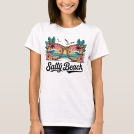 Salty Beach Lässig Summer T - Shirt