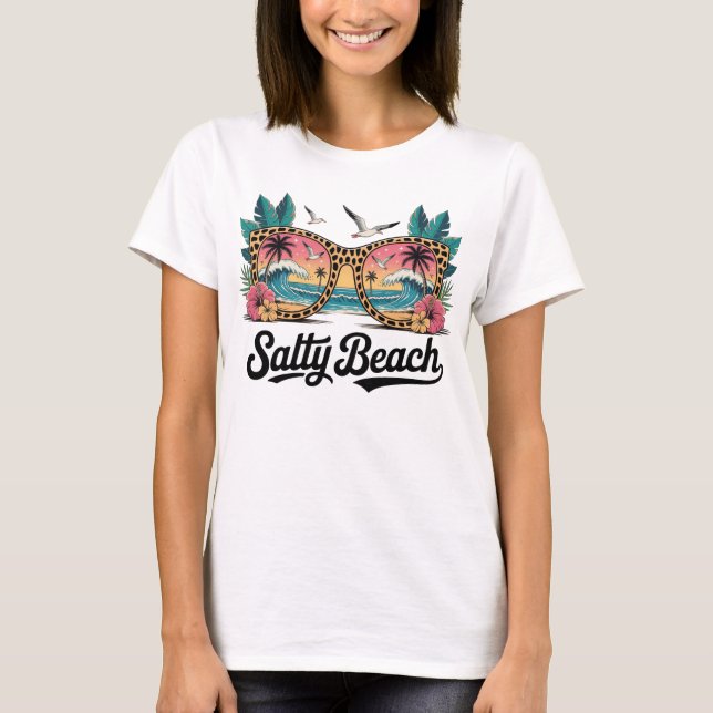 Salty Beach Lässig Summer T - Shirt (Vorderseite)