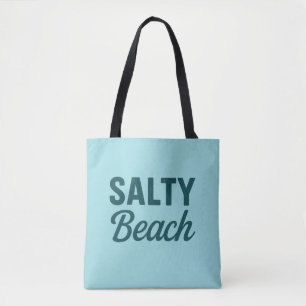 Salty Beach Leben   Grafischer Druck in Küsten-Tea