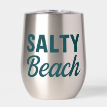 Salty Beach Life | Teal Coastal Ocean Surf Grafik