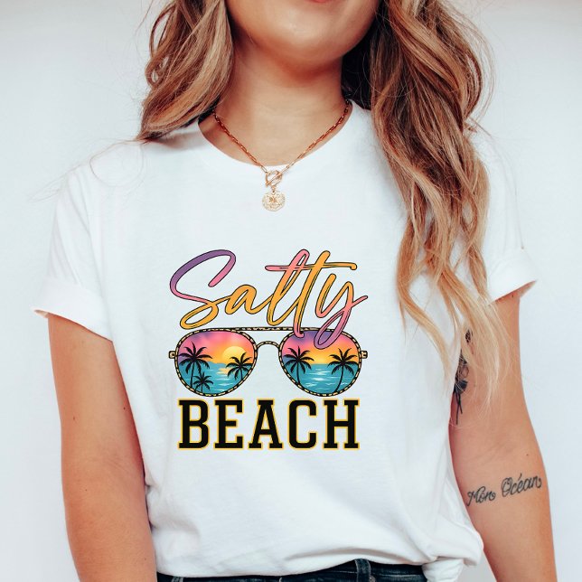 Salty Beach Sunglasses;  Retro Summer Palm Tree  T-Shirt (Von Creator hochgeladen)