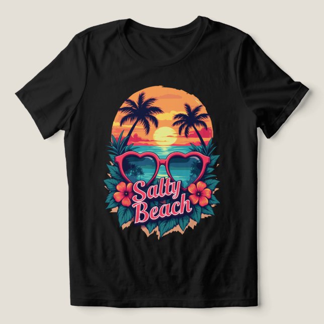 Salty Beach Tri-Blend Shirt (Design Vorderseite)