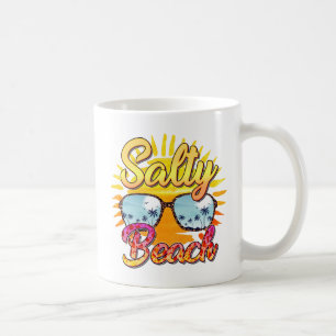 Salty Beach   Tropische Sonne und Palmen Kaffeetasse