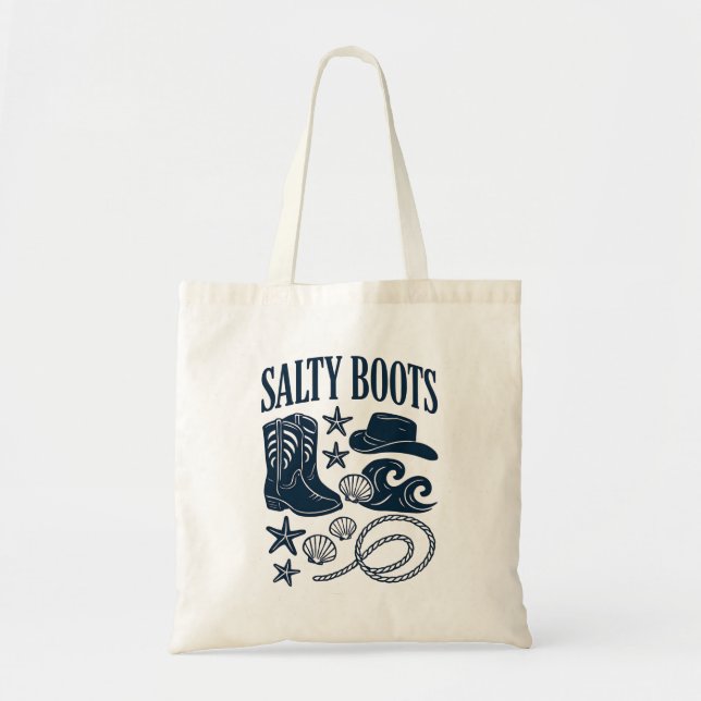 Salty Boots Western Beach Budget Bag Tragetasche (Vorne)