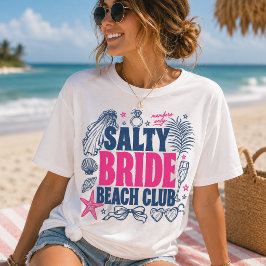 Salty Bride Beach Club Nur für Mitglieder Navy Pin Tri-Blend Shirt