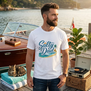 Salty Dad Vintage Strand Ozeanwelle T-Shirt