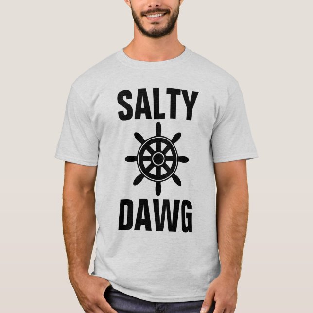 SALTY DAWG MÄNNER NAUTISCHE T - SHIRT (Vorderseite)