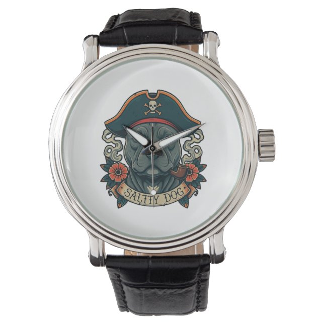 Salty Dog Pitbull Armbanduhr (Vorderseite)